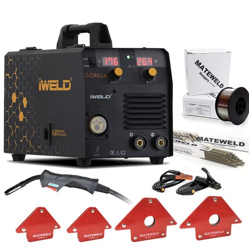 IWELD Gorilla Pocketmig 175 Aluflux Co aparat de sudura cu invertor în pachet