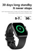 FitMate™ Wave Ceas inteligent - Negru, cu curea din silicon negru detașabilă