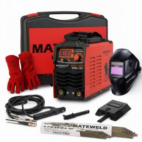   MATEWELD Buffalo Power™ MMA 160 aparat de sudură cu invertor + funcție Lift Tig, cu cutie de transport, în pachet