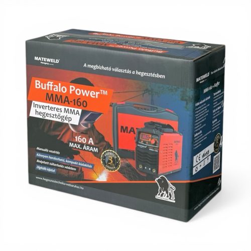 MATEWELD Buffalo Power™ MMA 160 aparat de sudură cu invertor + funcție Lift Tig, cu cutie de transport, în pachet