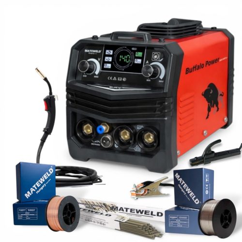 MATEWELD Buffalo Power™ MIG-140E Syn aparat de sudura cu invertor in pachet
