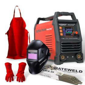   Aparat de sudură cu invertor MATEWELD Buffalo Power™ Heavy Duty 200 + funcție Lift-Tig, pachet complet