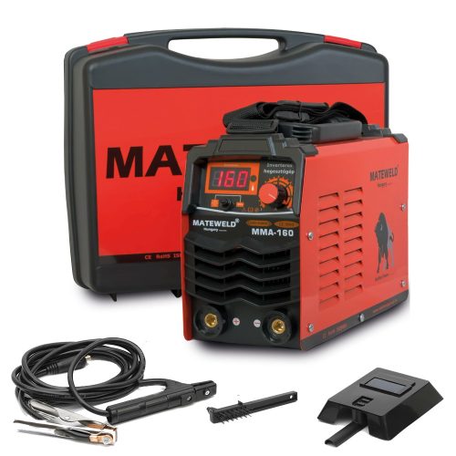 MATEWELD Buffalo Power™ MMA 160 aparat de sudură cu invertor + funcție Lift Tig, cu cutie de transport